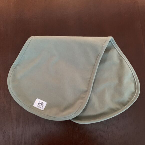 The Ollie World Baby Burp Cloths Olive Green Set of 2 - Picture 3 of 10